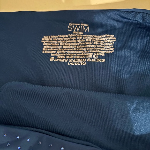 Victoria's Secret Blue Rhinestone Bikini Bottom - Picture 6 of 8